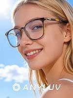 Vista 2 de ANYLUV Gafas de luz azul para mujeres y hombres, lentes de bloqueo de luz azul para mujer, anteojos de computadora antifatiga ocular