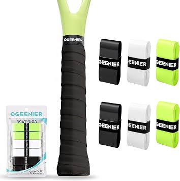 OGEENIER Tennis Racket Grip Tape, 3/6/12 Pack Overgrip, Pre-Cut