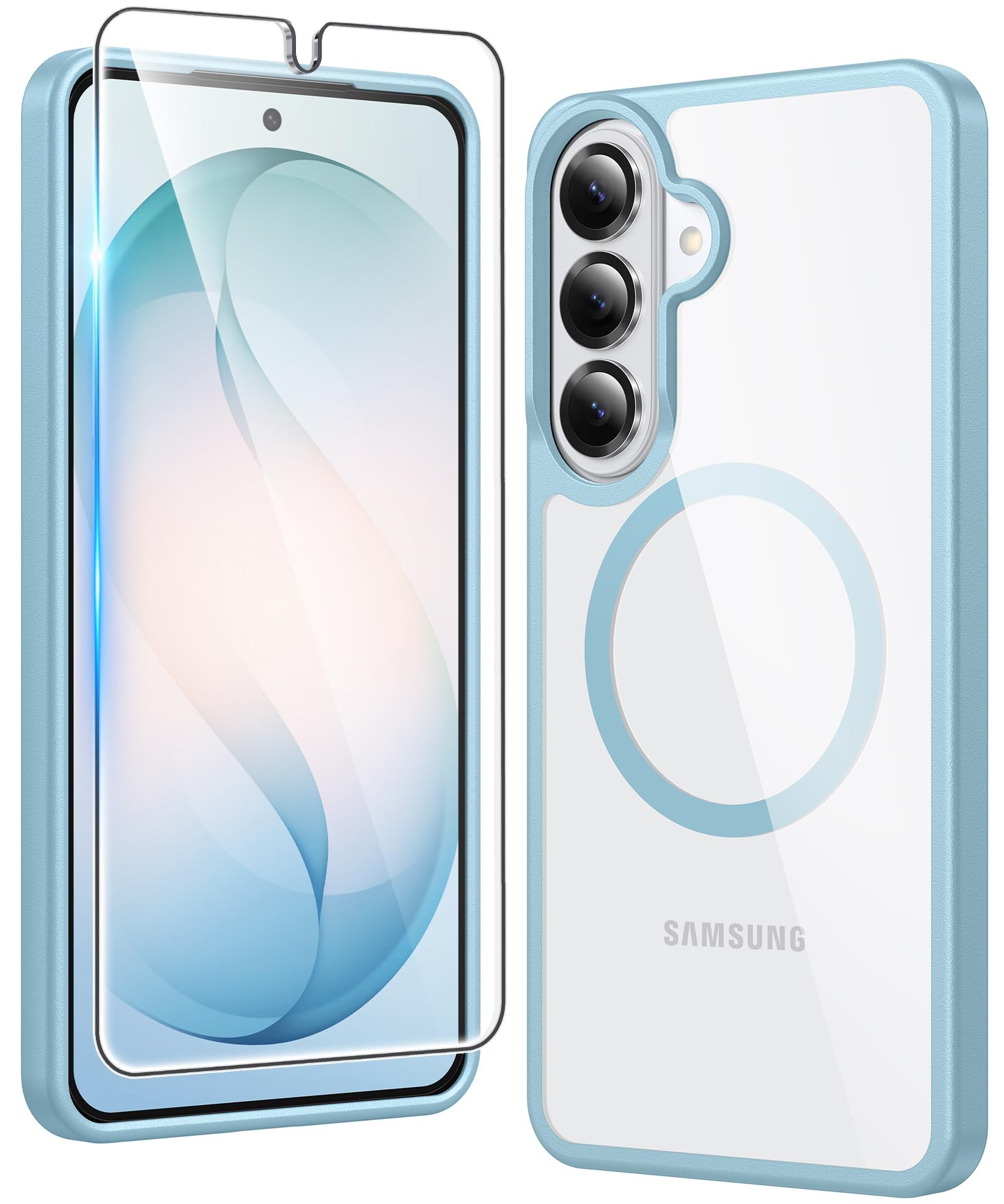 FNTCASE for Samsung Galaxy S26-Plus Case Clear Compatible with Magsafe | Screen Protector, Military Grade Drop Protection, Slim Phone Cases, Shockproof Protective Bumper, Transparent Cell Cover