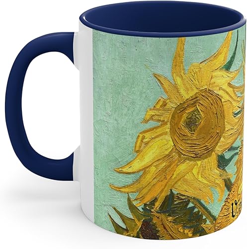 Miniatura 2 de Taza de girasol  Taza Vincent Van Gogh  Obra de arte clásica vintage  11 onzas de cerámica