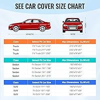 Vista 6 de Funda para coche SUV de 30 capas para automóviles, impermeable para todo tipo de clima, protección UV, resistente a la nieve, resistente al viento