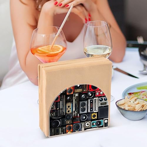 Miniatura 7 de Retro Boomboxes Napkin Holder for Table, Napkin Holders Acrylic for Kitchen, Upright Napkin Holder for Kitchen Dining Room Table Decor
