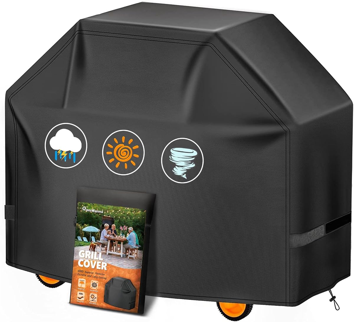 Cubierta para parrilla de 52 pulgadas – Cubierta para barbacoa 600D para parrillas Weber Spirit 300 y Spirit 400 Series – Cubiertas para barbacoa al aire libre impermeables y resistentes para Weber Spirit E310, E315, E325, E330, E-425 y E-435