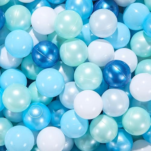 Miniatura 9 de STARBOLO Pelotas para niños, 100 bolas de juguete de plástico a prueba de aplastamiento para niños pequeños, tienda de campaña para jugar con