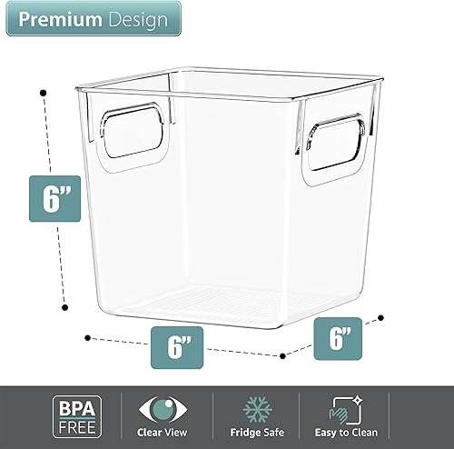 Miniatura 3 de Sorbus Organizadores acrílicos  Pequeños cubos de almacenamiento de plástico para cocina, organizador de gabinetes, organizador de latas para