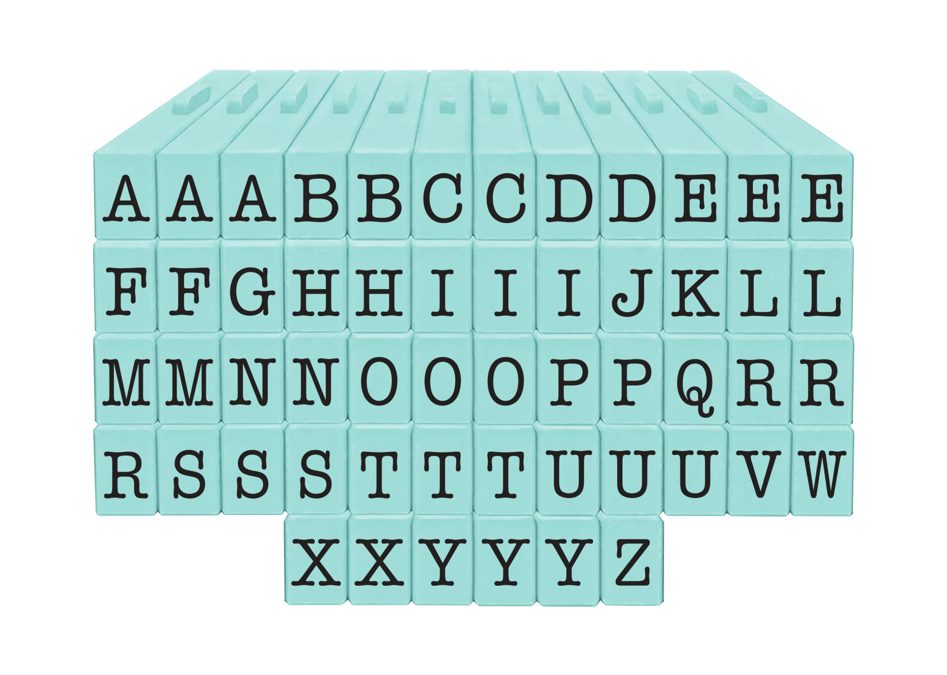 Tampons alphabet pour scrapbooking et papeterie rétro 6,35 mm PEGZ