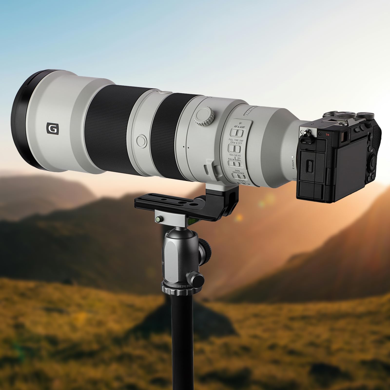 LEFTFOTO Pied d'objectif de rechange pour Sony FE 400-800 mm F6.3-8 G OSS (SEL400800G) avec support pour trépied avec plaque Arca