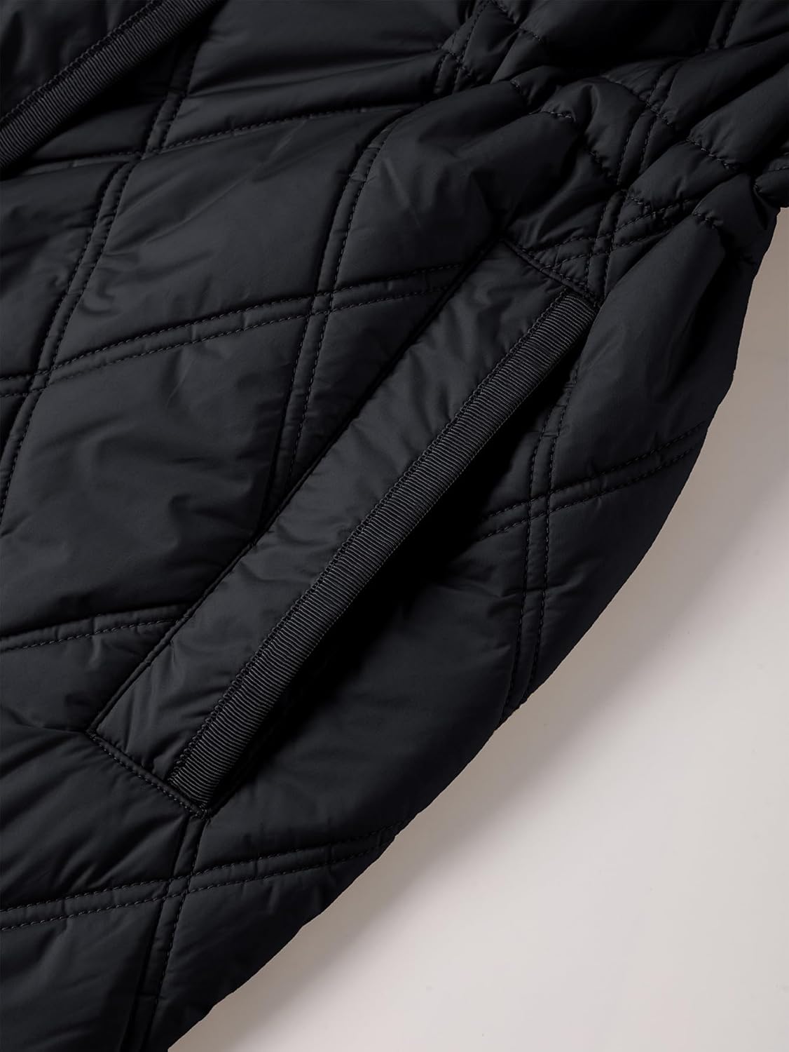 Bellivera Women Lightweight Coat Short Quilted Puffer Long Sleeve Belted Jacket Pockets - Image 2