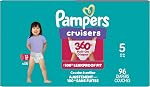 Pampers Diapers - Cruisers 360° - Size 5, up to 100% Leakproof Fit, Designed for Active Babies, Pull On Diaper, EZ Off Tabs Designed for Easy Changes, 1 Pack (Count of 96)