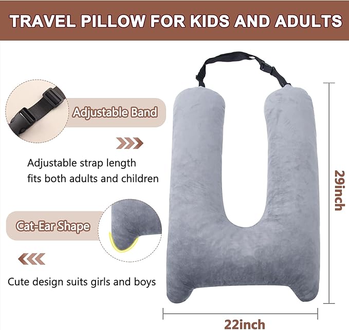 Almohada de Viaje Espuma Viscoelástica para Niños y Adultos miniatura 2