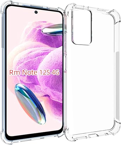 USTIYA Funda para Redmi Note 12s Clear TPU Cuatro Esquinas Cubierta Protectora Transparente Suave USTIYA Funda para Redmi Note 12s Clear TPU Cuatro Esquinas Cubierta Protectora Transparente Suave