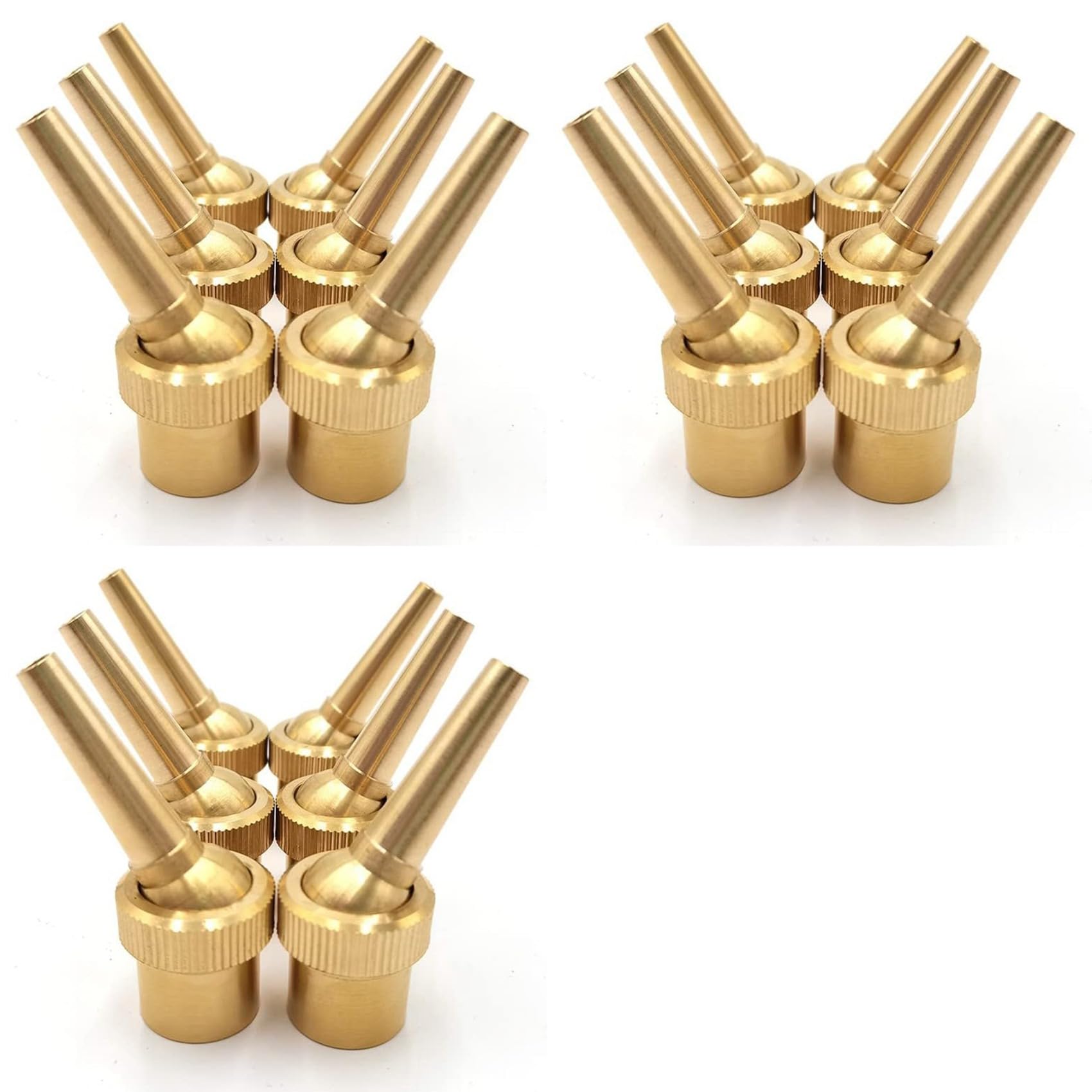 18pcs 1/2inch DN15 Brass Fountain Nozzle Adjustable Direction Jet Water SprayHead for Landscaping Use