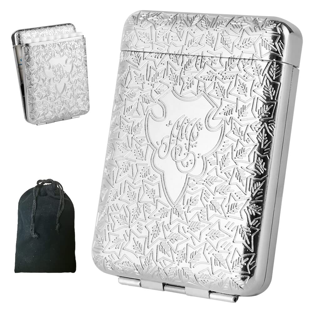 Vintage Metal Cigarette Case 85mm King Size Peaky Blinders Tobacco Box 16pcs Capacity Sturdy Open Pocket Holder Protective Security Wallet Shelby Family Retro Birthday Christmas Gifts for Man Women