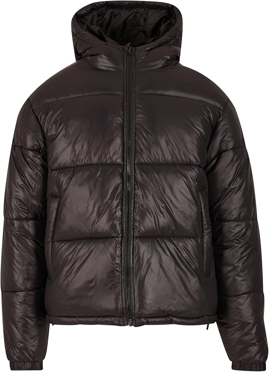 Urban Classics Men's Tb7585-shiny puffer jacket with hood puffer jacket (pack of 1)