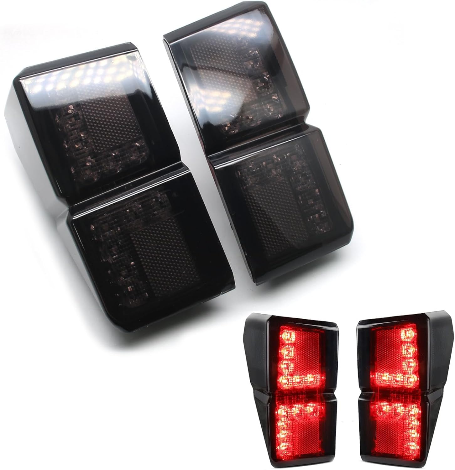 MZS UTV Tail Lights 2413766 Compatible with 2018-2026 Ranger 1000 / Ranger Crew 1000 / Ranger Crew XP 1000 / Ranger XP 1000, LED Rear Brake Stop Taillight Assembly Accessories Smoked