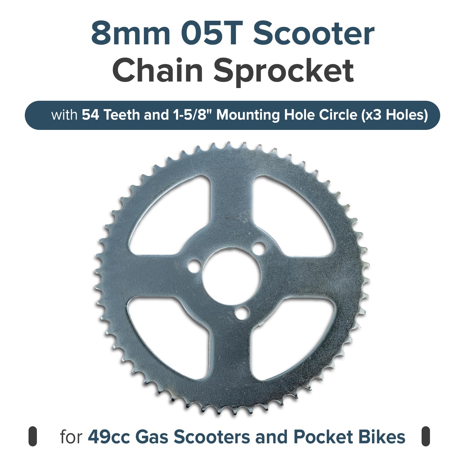 5.4　③ Amazon.com: 8mm 05T Scooter Chain Sprocket with 54 Teeth and 1-5/8