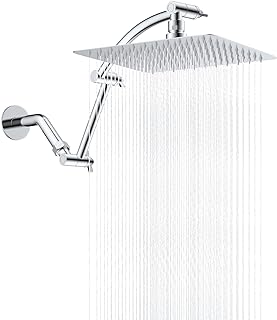 Hibbent All Metal cUPC Certified Rain Shower Head, 10'' High Pressure Ra...
