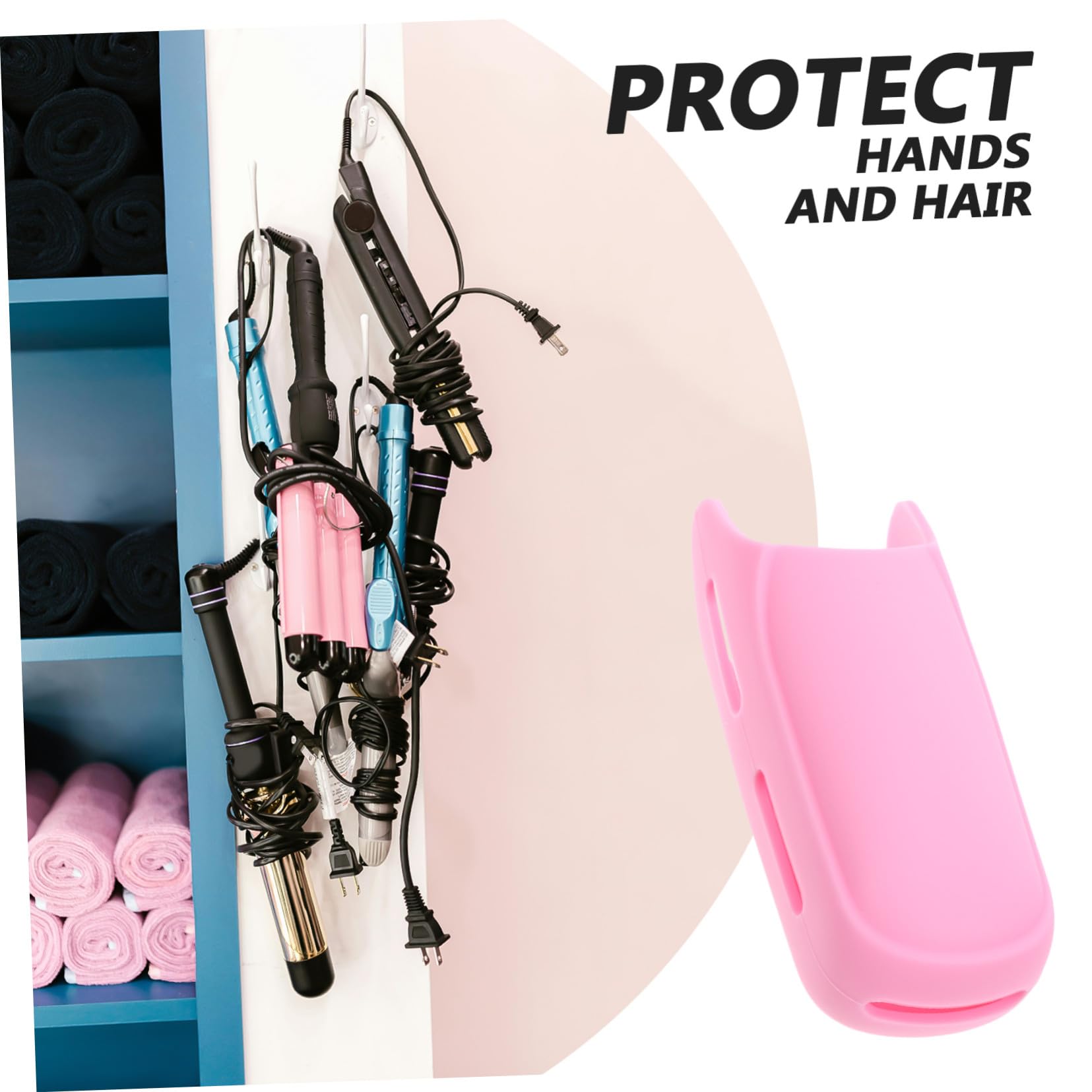 Funda De Silicona Resistente Al Calor Para Rizador y Plancha De Pelo, 1 Unidad