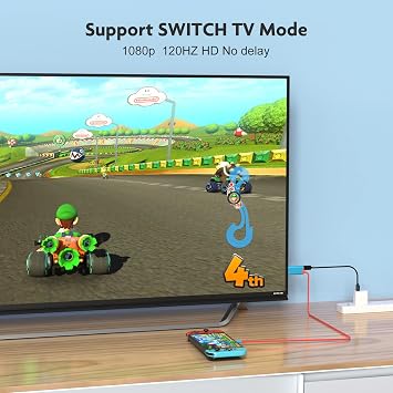 Switch2 Portable Dock,USB-C to HDMI TV Adapter for Switch2/Switch OLED(RED)