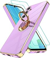 Vista 157 de Gritup Funda para Samsung Galaxy A14 5G: Funda para Samsung A14 2 piezas, protector de pantalla, soporte de anillo de rotación de 360°, soporte