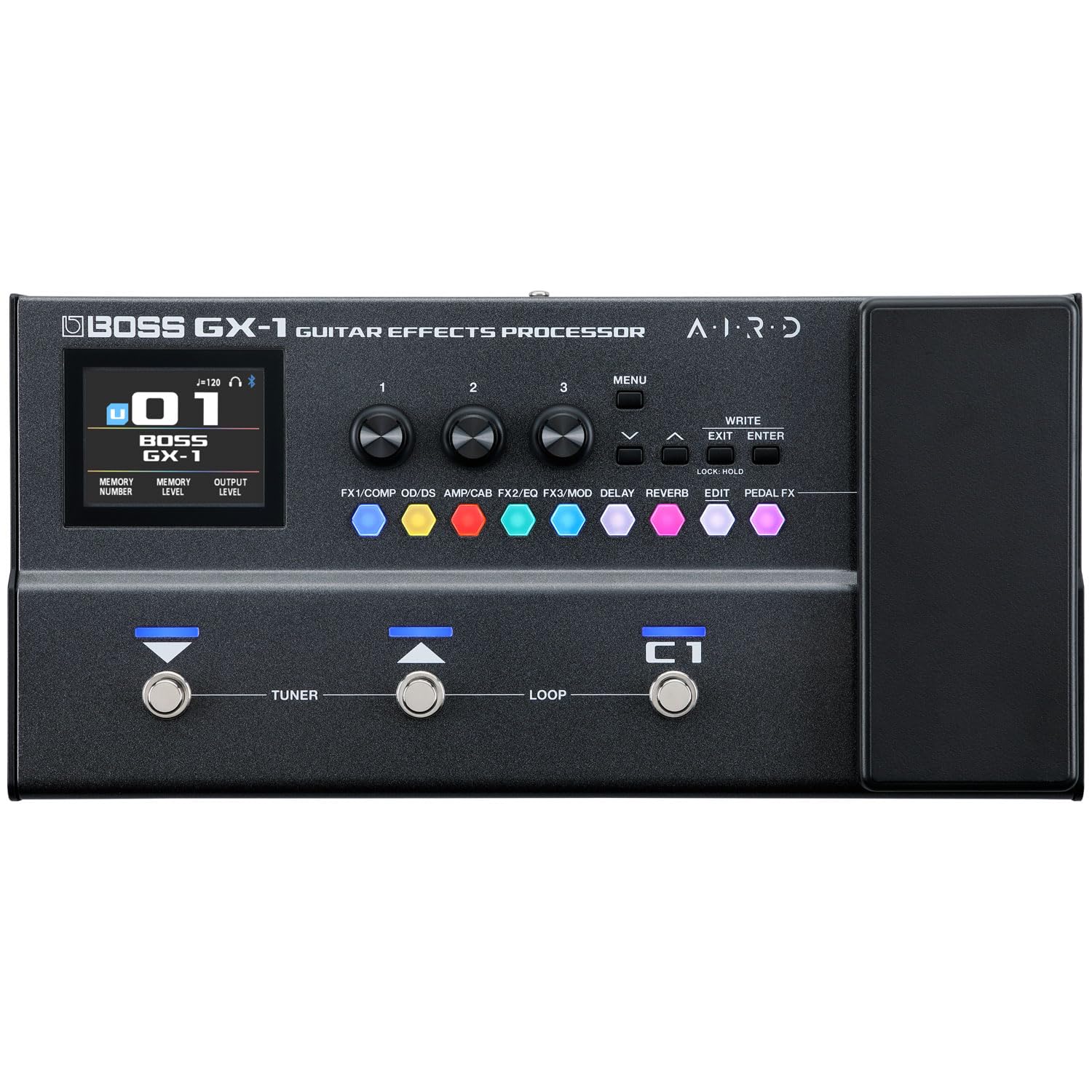 Boss GX-1 Effektgerät Multieffekt-Pedal für Gitarre mit keepdrum Netzteil