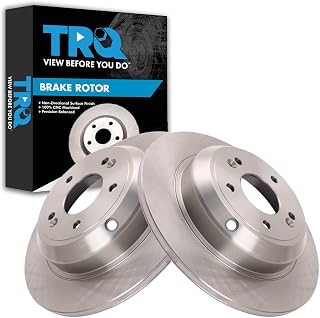 TRQ Rear Brake Rotor Set Solid