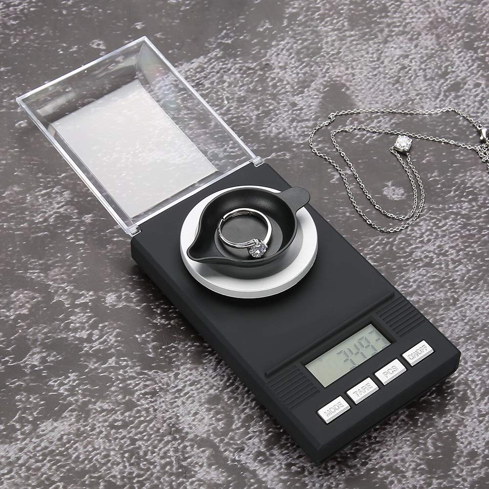 Bilancia Digitale per Gioielli in Milligrammo, Mini Portatile Ad Alta Precisione da 0,001 G Bilancia Tascabile Professionale con Diamante Bilancia Elettronica Peso Grammi e Oz(100g)