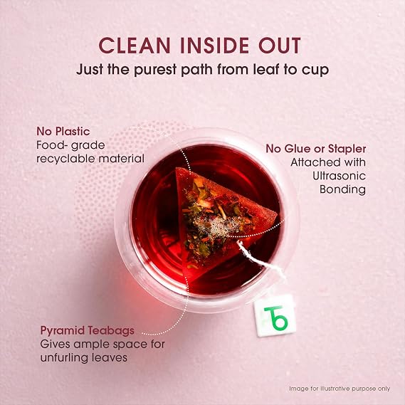 Teabox Premium Darjeeling Green Tea With Dried Hibiscus | 100% Whole Leaf & 0% Bitterness | Green Tea From The Himalayas | 25 Tea Bags (Low Caffeine)