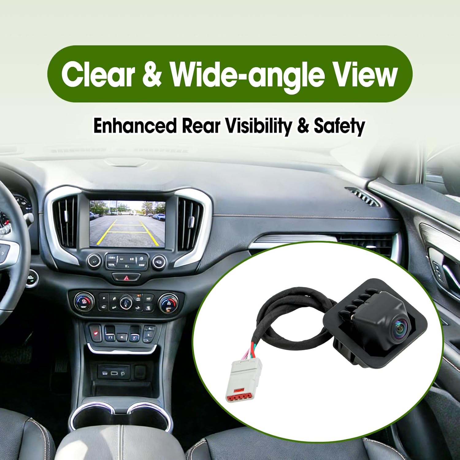 Rear View Parking Assist Camera Replace 23188736 2318-8736 Compatible with GMC Terrain 2018 2019 2020 2021 2022 2023, Black 12V Backup Parking Camera