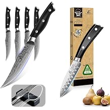 CoquusAid Steak Knives Set of 4+Paring Knife