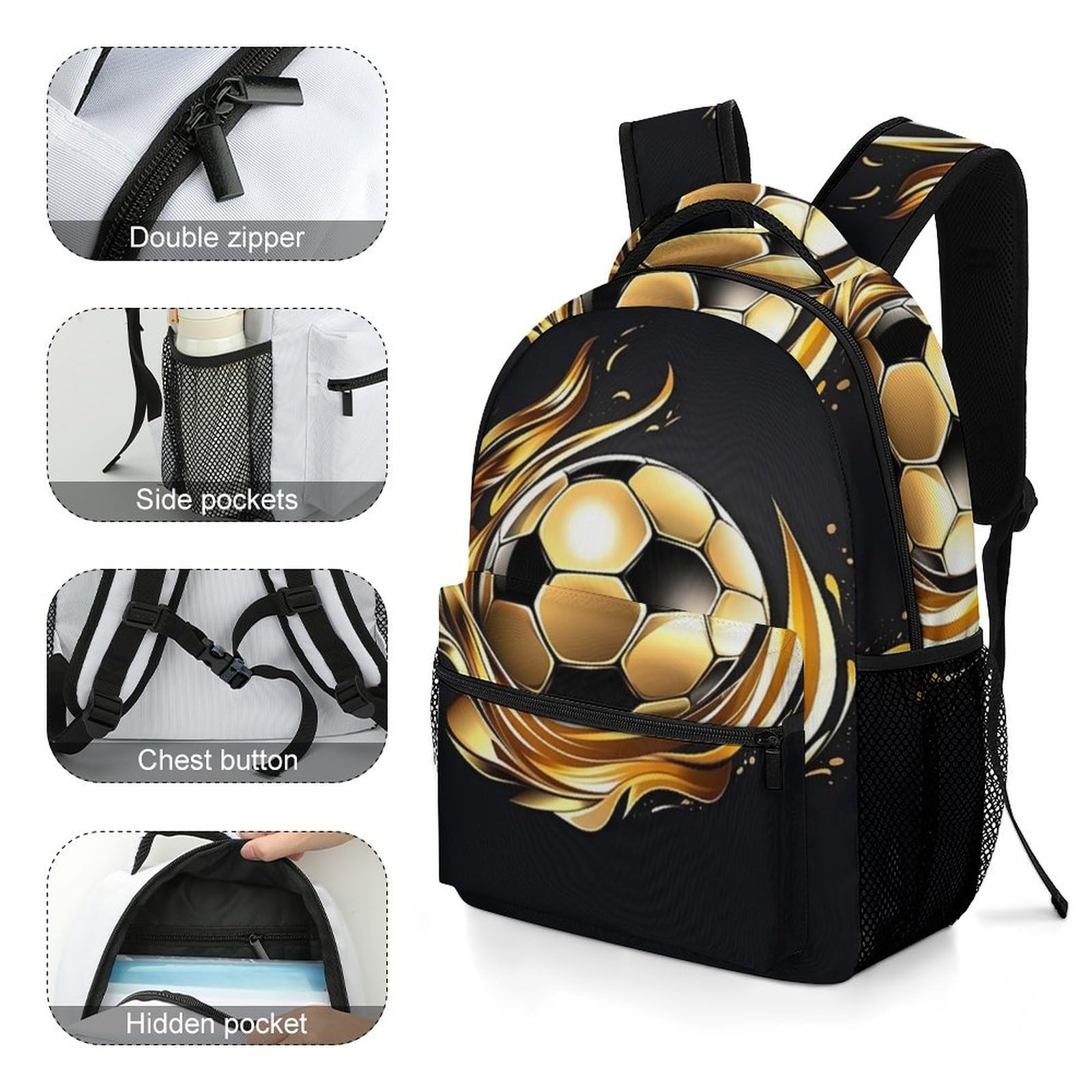 Sacs À Dos football Cartables Enfants Sport Sacs D'école Sac Ecole Sac De Livre Pour Garcon Filles One Size