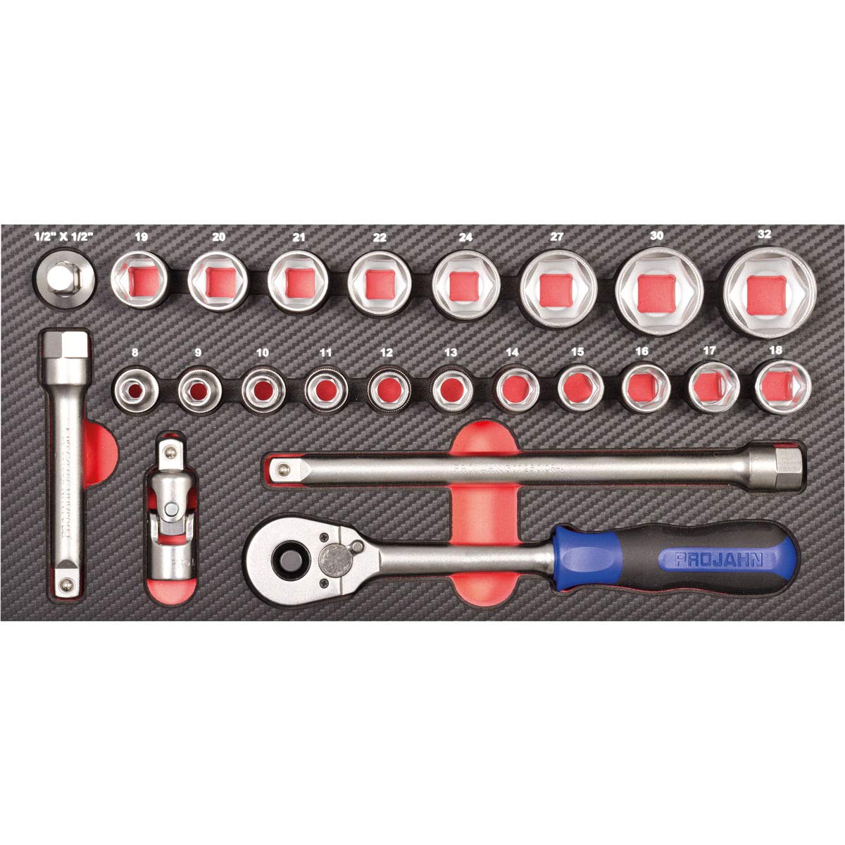 Mallette de 24 pièces 12,7 mm outillage de serrage haute précision