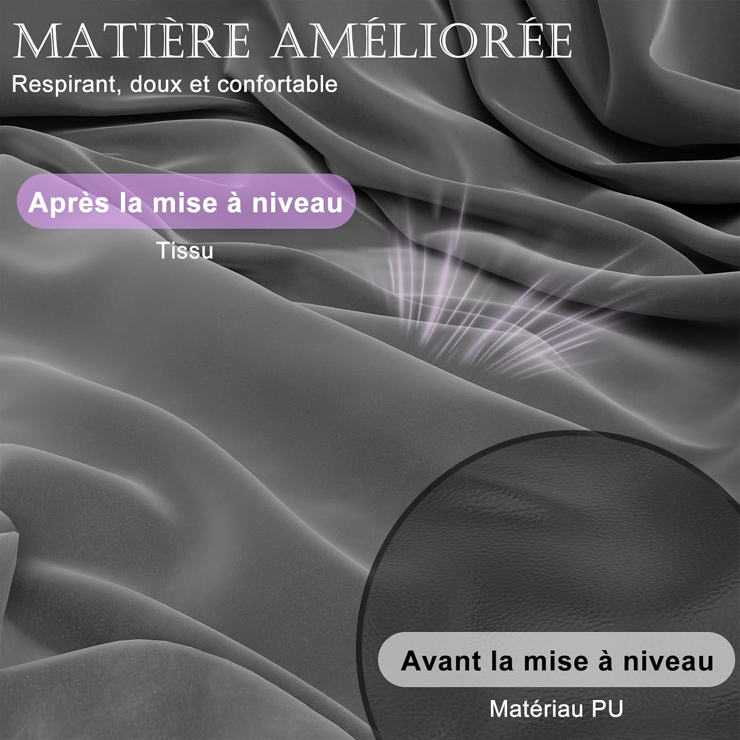 Close-up of improved breathable fabric material