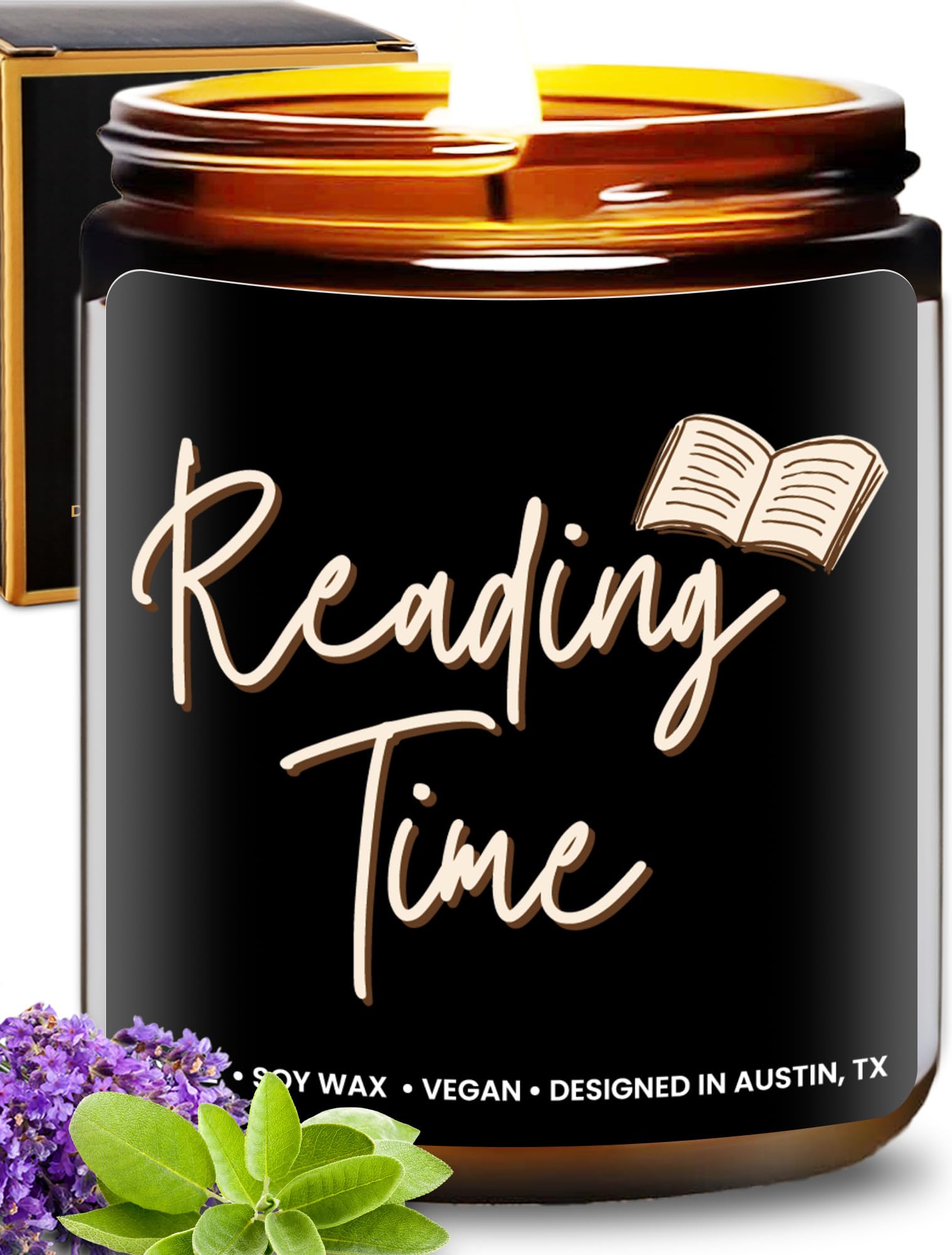 Book Lover Candle, Unique Book Lovers Club Presents, Thoughtful Gift Ideas for Bookworms and Librarians, Ideal Reading Gifts for Readers, for Birthday, Christmas, Special Occasions, Gift Ready