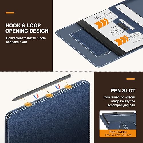 Miniatura 4 de MoKo Funda para Kindle Scribe de 10.2" de 1 generación  versión 2022, funda delgada de poliuretano con encendido y apagado automático para Kindle