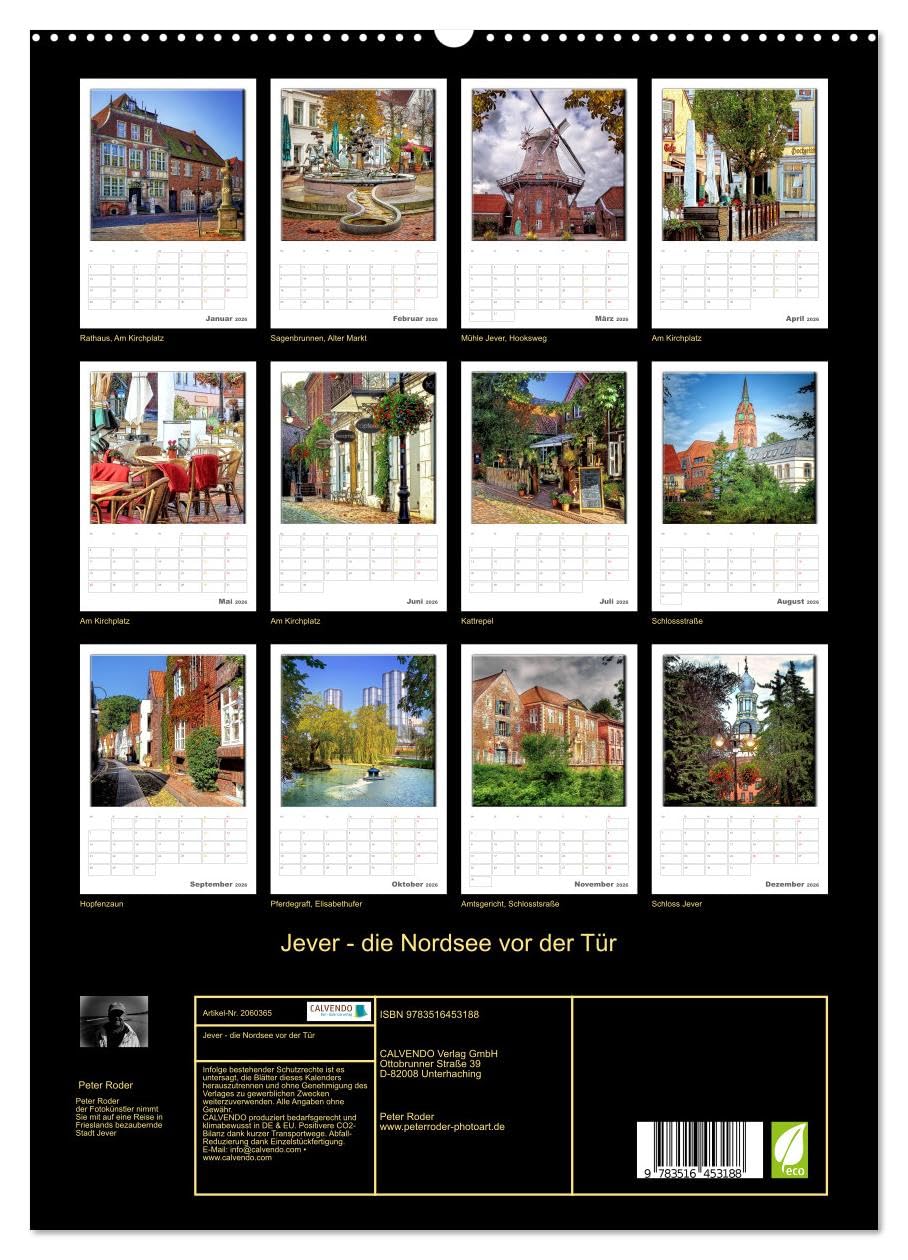 Jever - die Nordsee vor der Tür (hochwertiger Premium Wandkalender 2026 DIN A2 hoch), Kunstdruck in Hochglanz