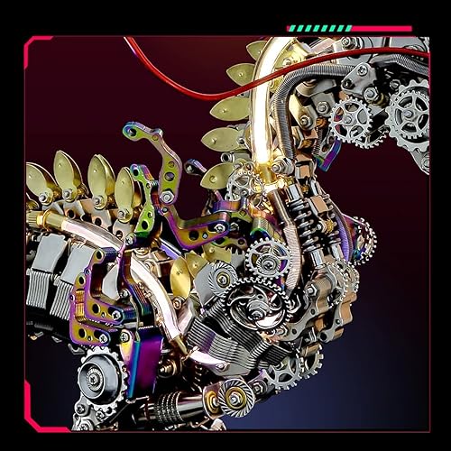 Miniatura 7 de Rompecabezas de metal 3D  Kit de modelo de dragón chino grande  Rompecabezas de metal mecánico  Adorno de escritorio de bricolaje  Ensamblaje de