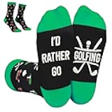 Eiohiuy Golf Socks,Funny Golfer Novelty Socks for Golfers,Funny Golf Father's Day Gift for Men-Size 10-13