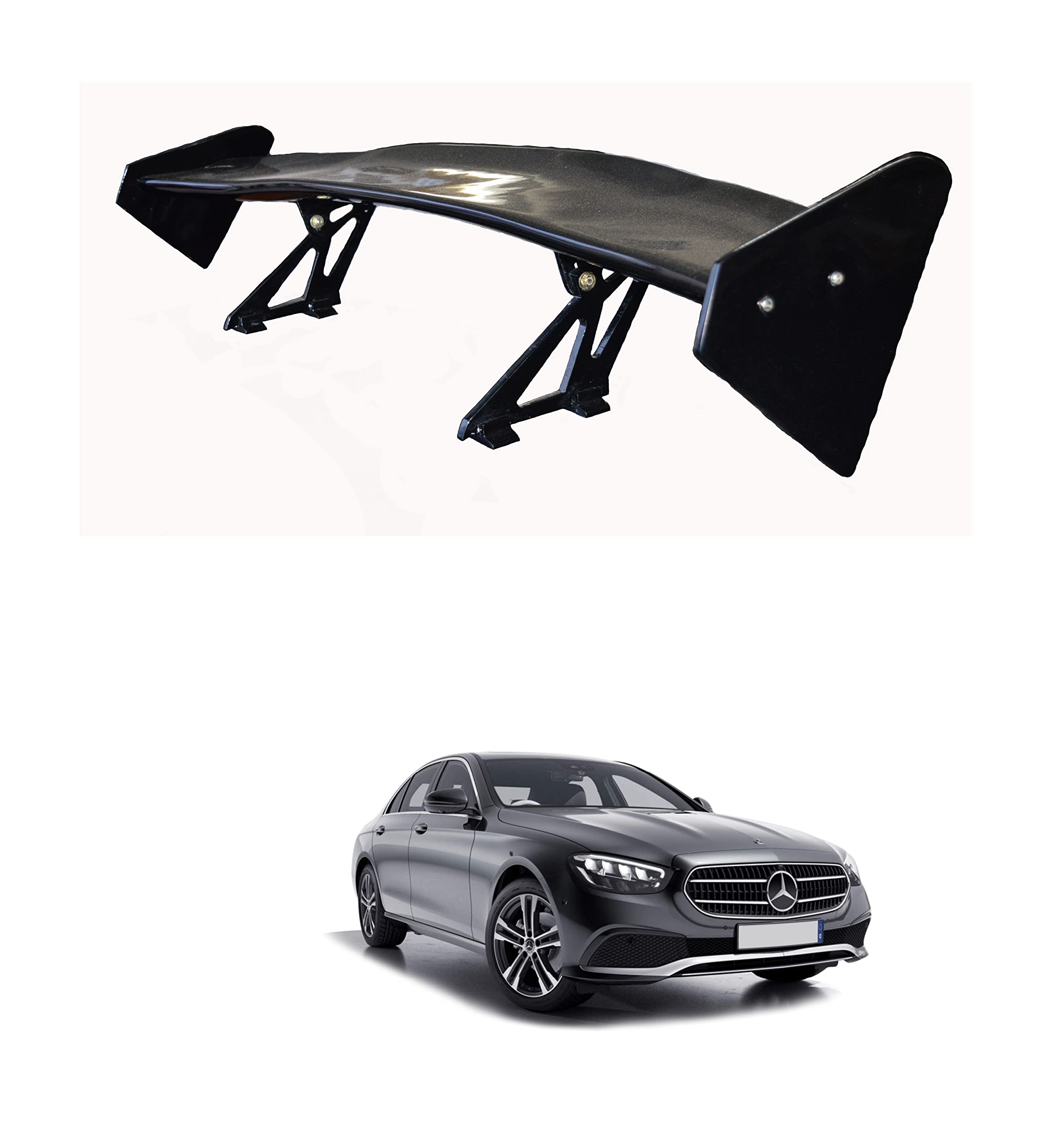 Back2Tracks - B2T AUTOMOTIVE® Car Spoiler Compatible with Benz (Unpainted - Ps Grey color) Car Spoiler with Light Weight Fiber Reinforced Plastic (FRP) Drilling Required.