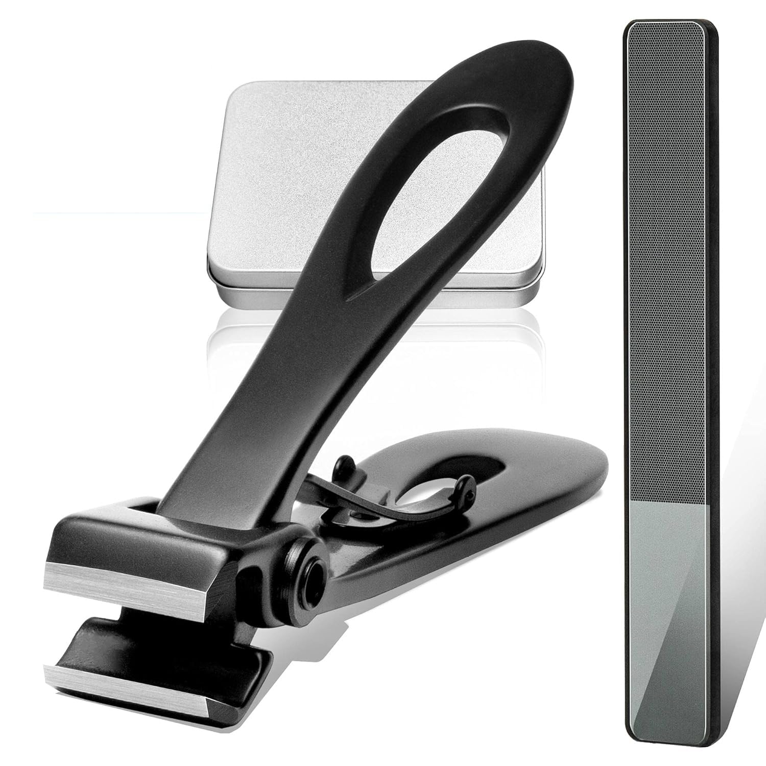 Nail Clipper Straight Edge Finger Toe Nail Cutter Nail Trimmer Stainless Steel | Straight Edge Clippers | Large Wide Clippers for Thick Nails (1 PCS)(17mm Wide Jaw)-image-1