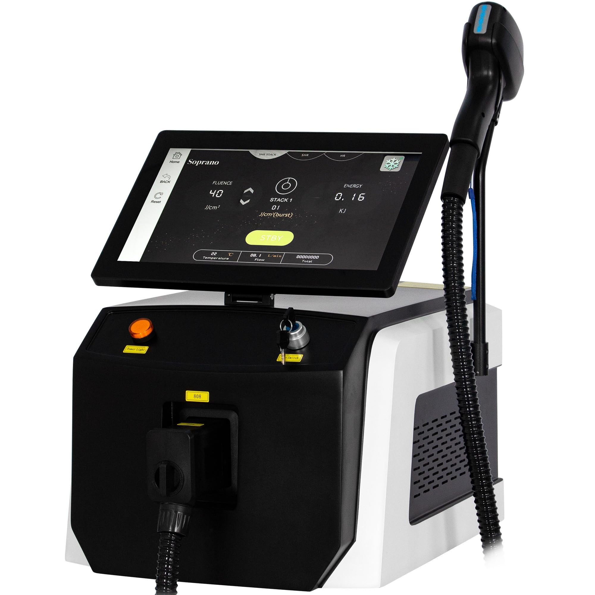 10 barre, Laser a Diodi per Depilazione 755nm/808nm/940nm/1064nm | Epilazione indolore su tutto il corpo tecnologia FAC Certificazione CE e RoHS