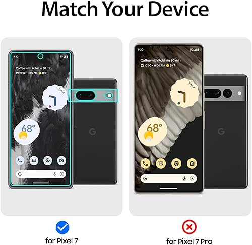 Miniatura 7 de Paquete de 3+2 Compatible con Pixel 7-3 protectores de pantalla de vidrio templado y 2 protectores de lente de cámara de vidrio, compatible con