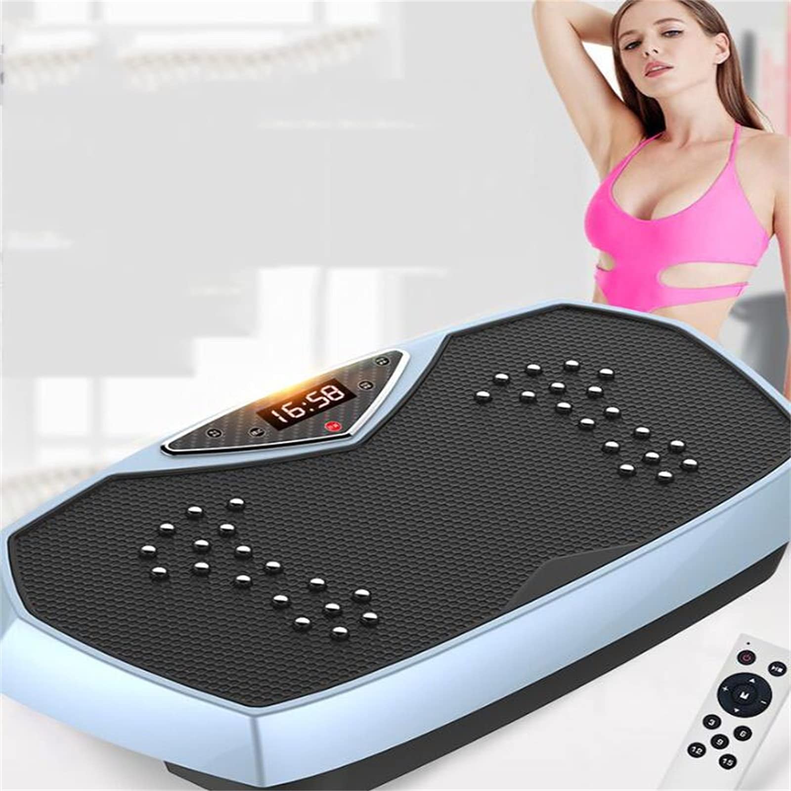 Ultra Slim Vibration Plate Exercise Machine 3 Programs 120 Levels Full Whole Body Vibration Machine Remote Control for