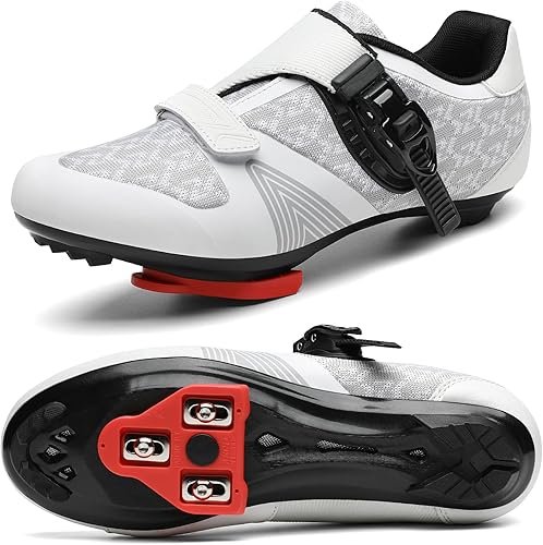 Zapatos de ciclismo unisex para hombres y mujeres, compatibles con zapatos de bicicleta Peloton con tacos Delta para ciclismo de carretera, pedal
