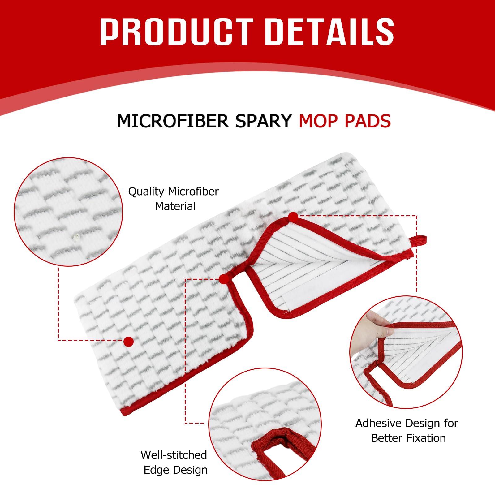5 Pièces pour Vileda Spray Balai Recharge Kit,2 en 1 Microfibres Réutilisable pour Vileda 1-2 Spray Max Balai Recharge, pour Convient à Tout Type de Sols