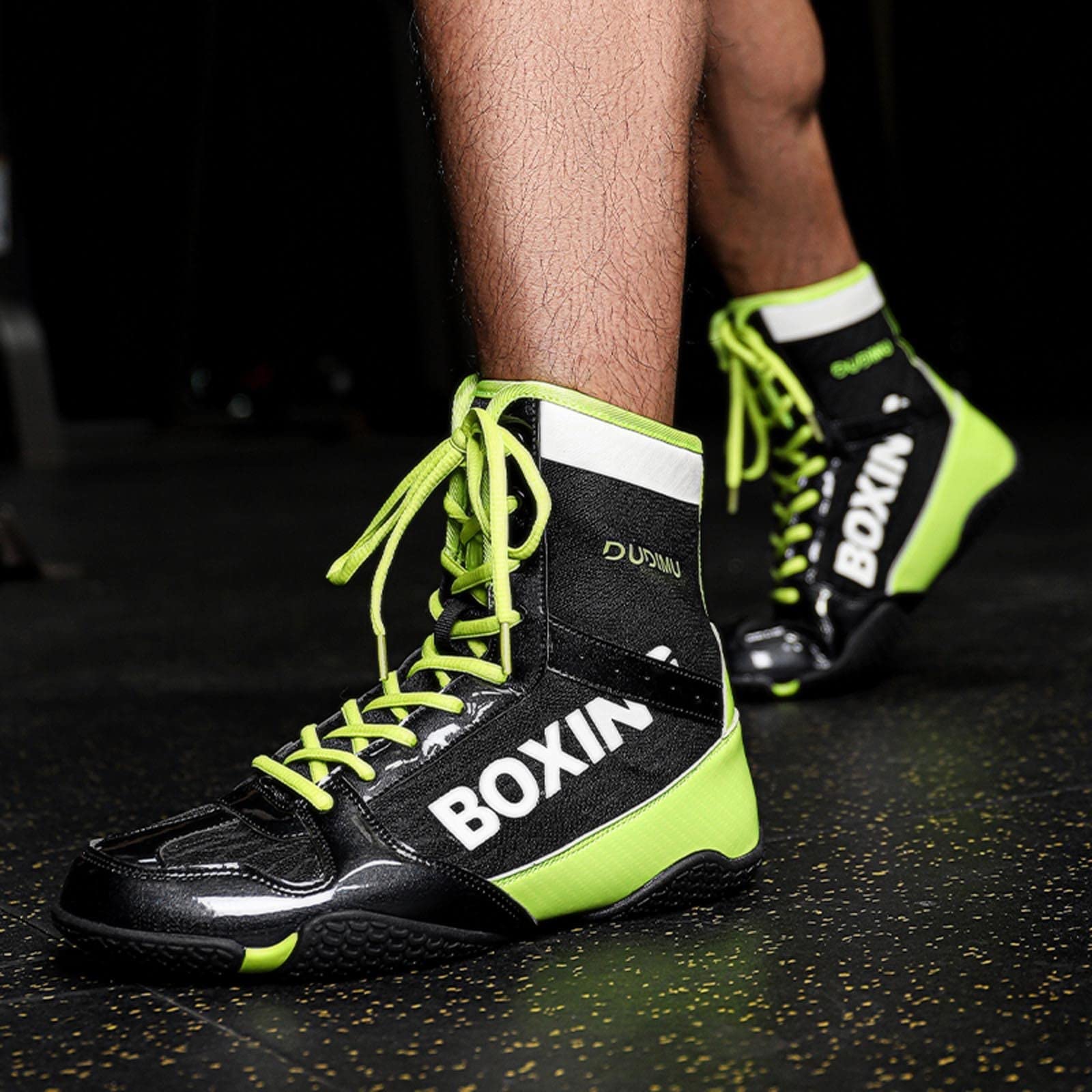 Zapatillas De Entrenamiento De Lucha para Hombres Y Mujeres - Zapatos Profesionales Antideslizantes Adecuados para Lucha Y Levantamiento De Pesas Unisex,Verde,40 EU