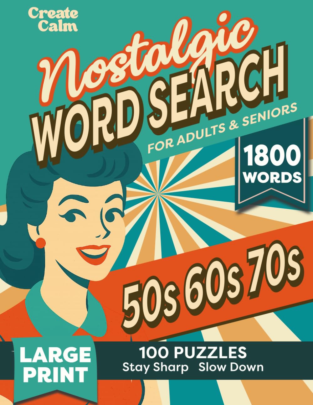 Large Print Nostalgic Word Search for Adults & Seniors: Vintage Moments. One Letter at a Time. (Word Search Collection)