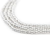 Vista 8 de TheBeadChest Cuentas Heishi dobles plateadas (0.079 in)