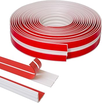 COUKIU Wall Corner Protector, Inside & Outside Self Adhesive Wall Corner Guard&Edge Protector, Flexible Vinyl Corner Moulding Trim Caulk Strip, Peel and Stick Trim for Ceiling, Countertop, White, 20ft