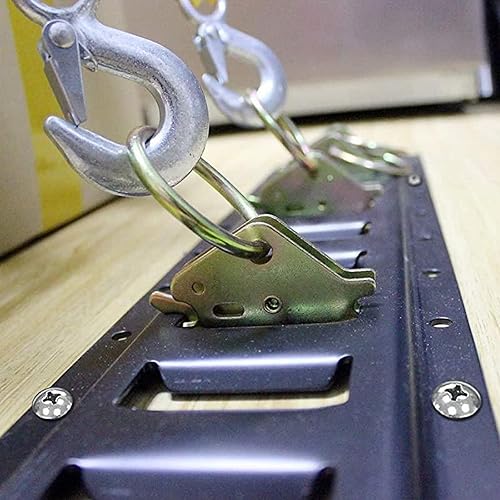 Miniatura 6 de Paquete de 20 anclajes de amarre de acero con junta tórica para sistema de amarre de remolque, accesorios de riel E para asegurar la carga en